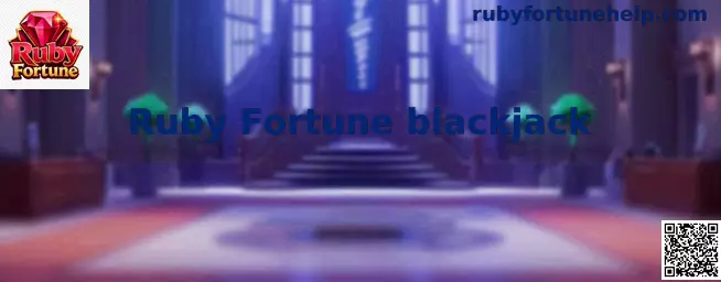 Ejemplo visual de una mesa digital de Ruby Fortune blackjack
